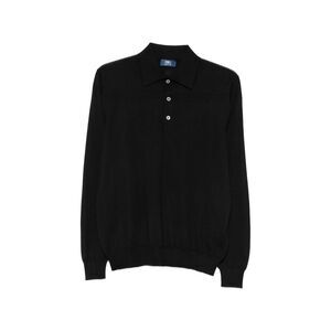 Fedeli Black Polo Shirts Men